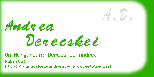 andrea derecskei business card